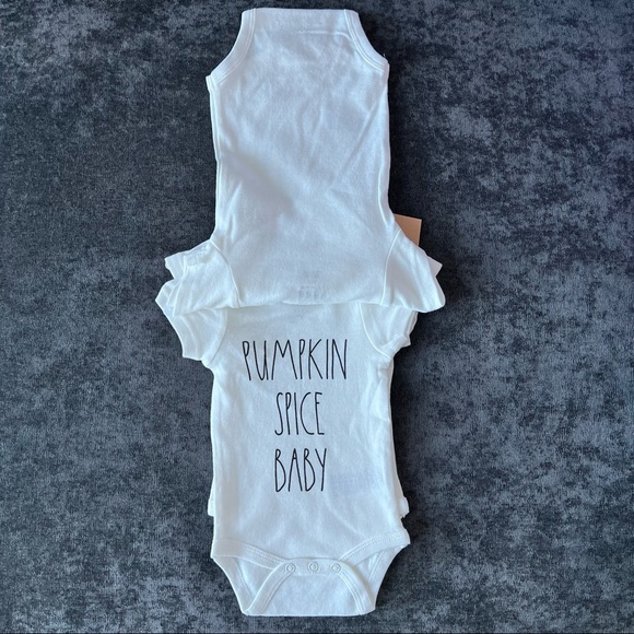 NWT Rae Dunn Fall Short Sleeve Onesies - Picture 2 of 5
